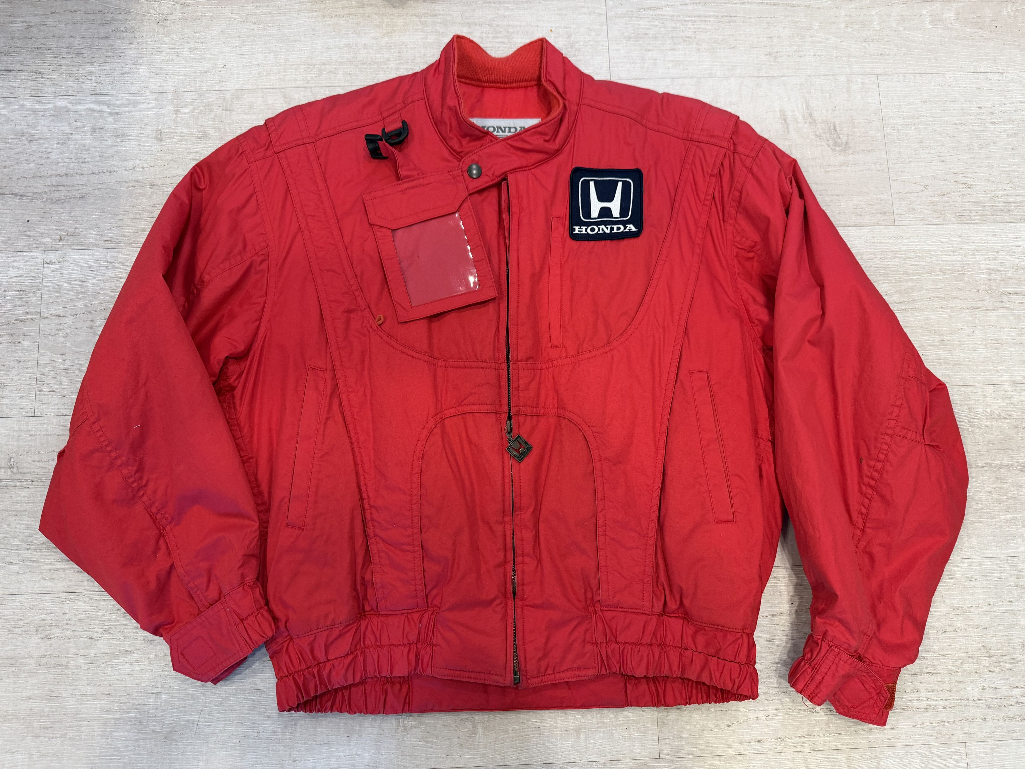 Honda Vintage 90s Honda Grand Prix Racing Jacket Red Motorsport F1 Size US L / EU 52-54 / 3 - 1 Thumbnail
