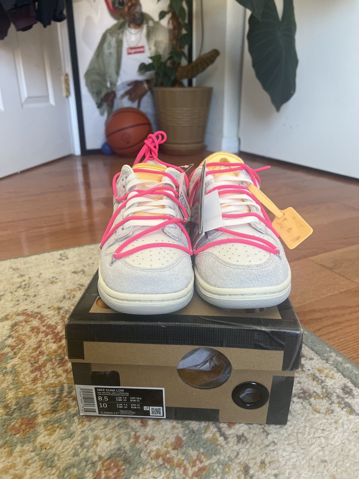 Nike × Off-White Nike Off White Dunk Low lot 17 Size US 8.5 / EU 41-42 - 7 Thumbnail