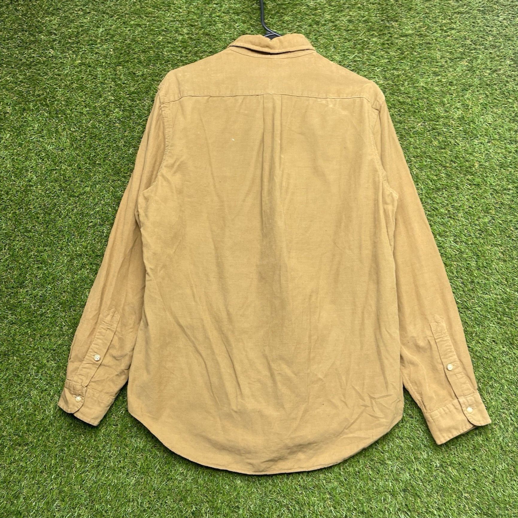 Polo Ralph Lauren Polo Ralph Lauren Shirt Mens M Corduroy Beiges 54 in Chest Button-Up Collared Crest Logo 90s Vintage Casual Classic Polo Ralph Lauren Size US M / EU 48-50 / 2 - 2 Thumbnail
