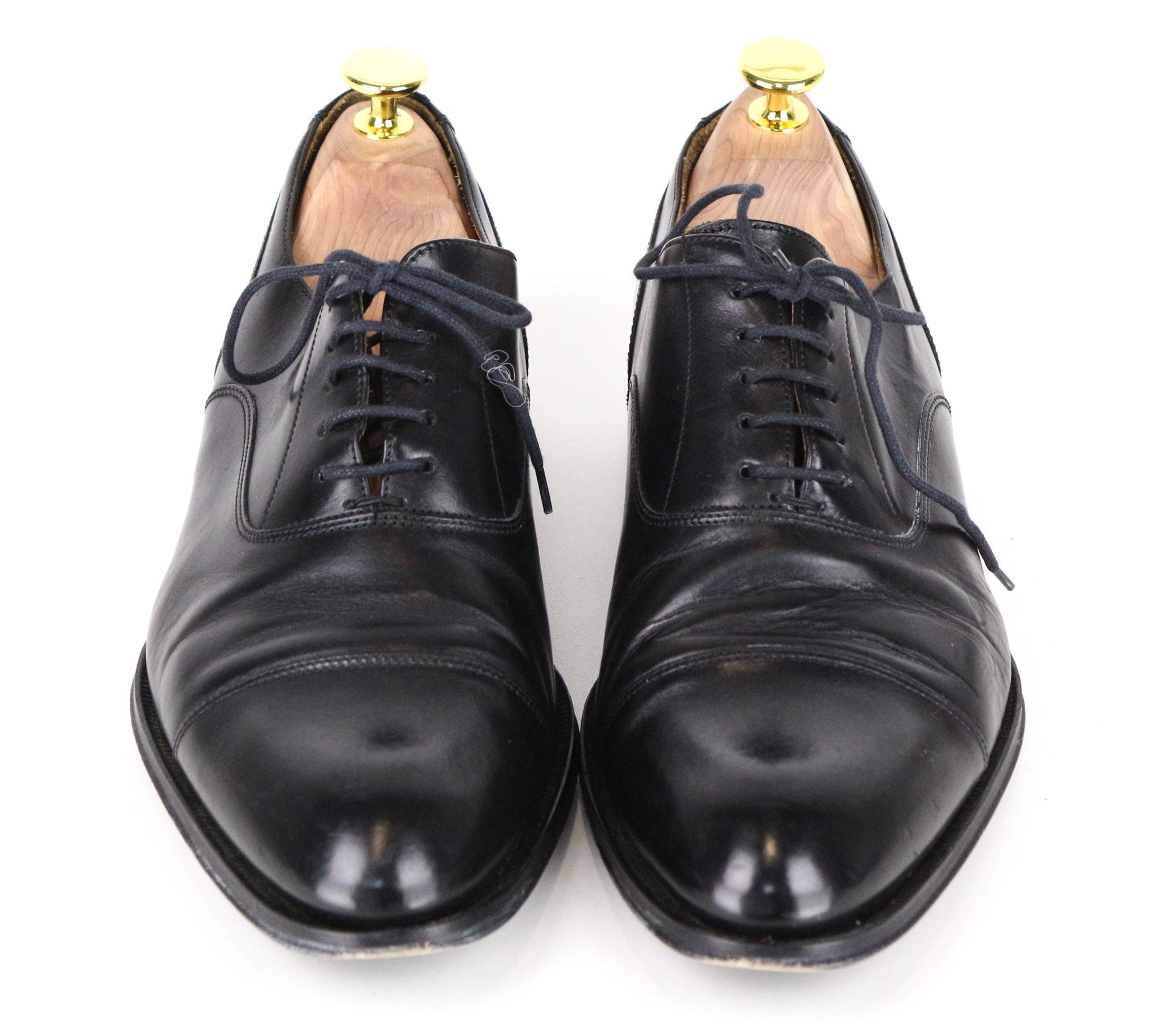 Suitsupply EU41 Black Leather Laced Low-Top Shoes 73212 Size US 8 / EU 41 - 2 Thumbnail
