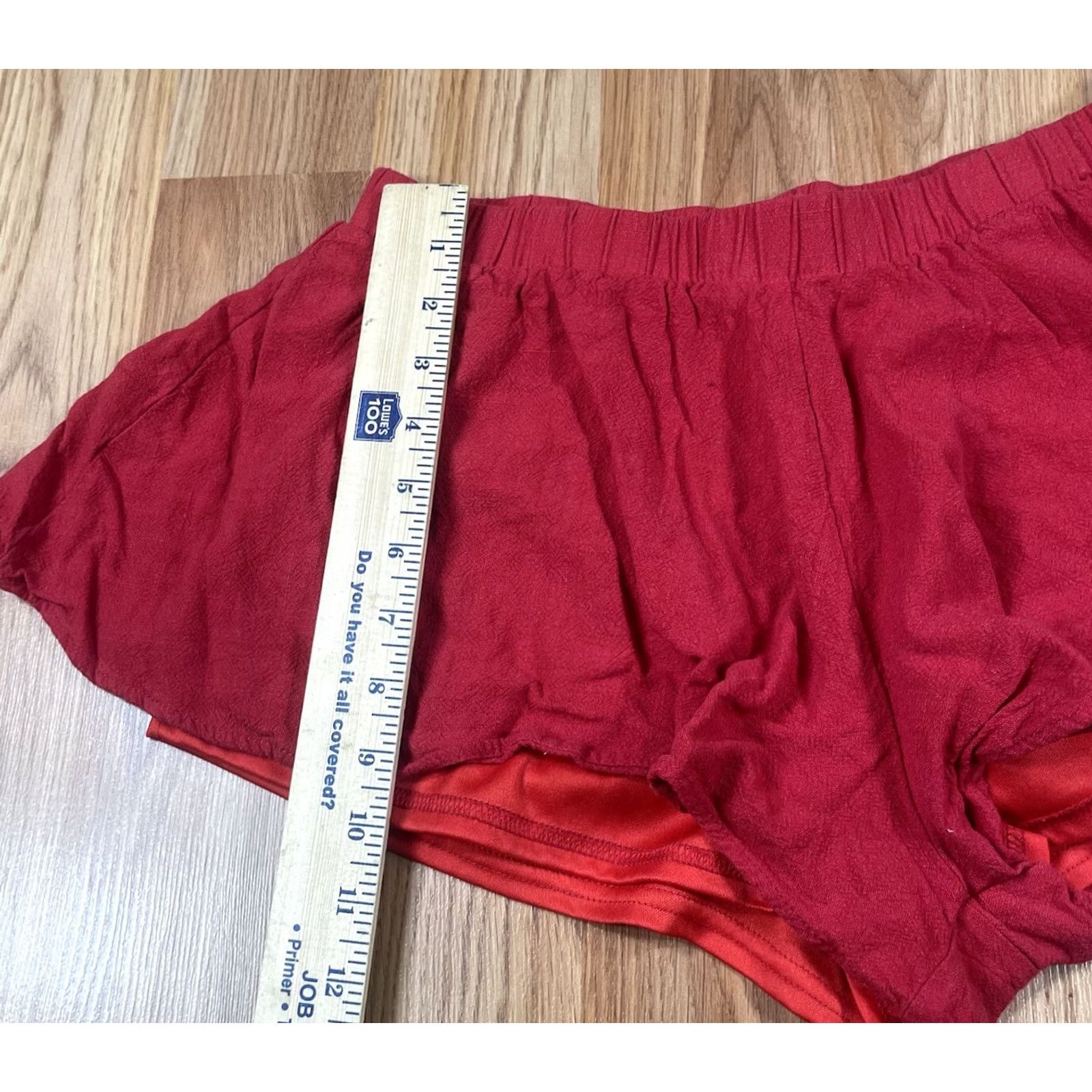 Vintage VINTAGE Altar’d State Shorts Womens S Small Red Linen Blend Flat Front Casual Summer Womens Size 28" / US 6 / IT 42 - 7 Thumbnail