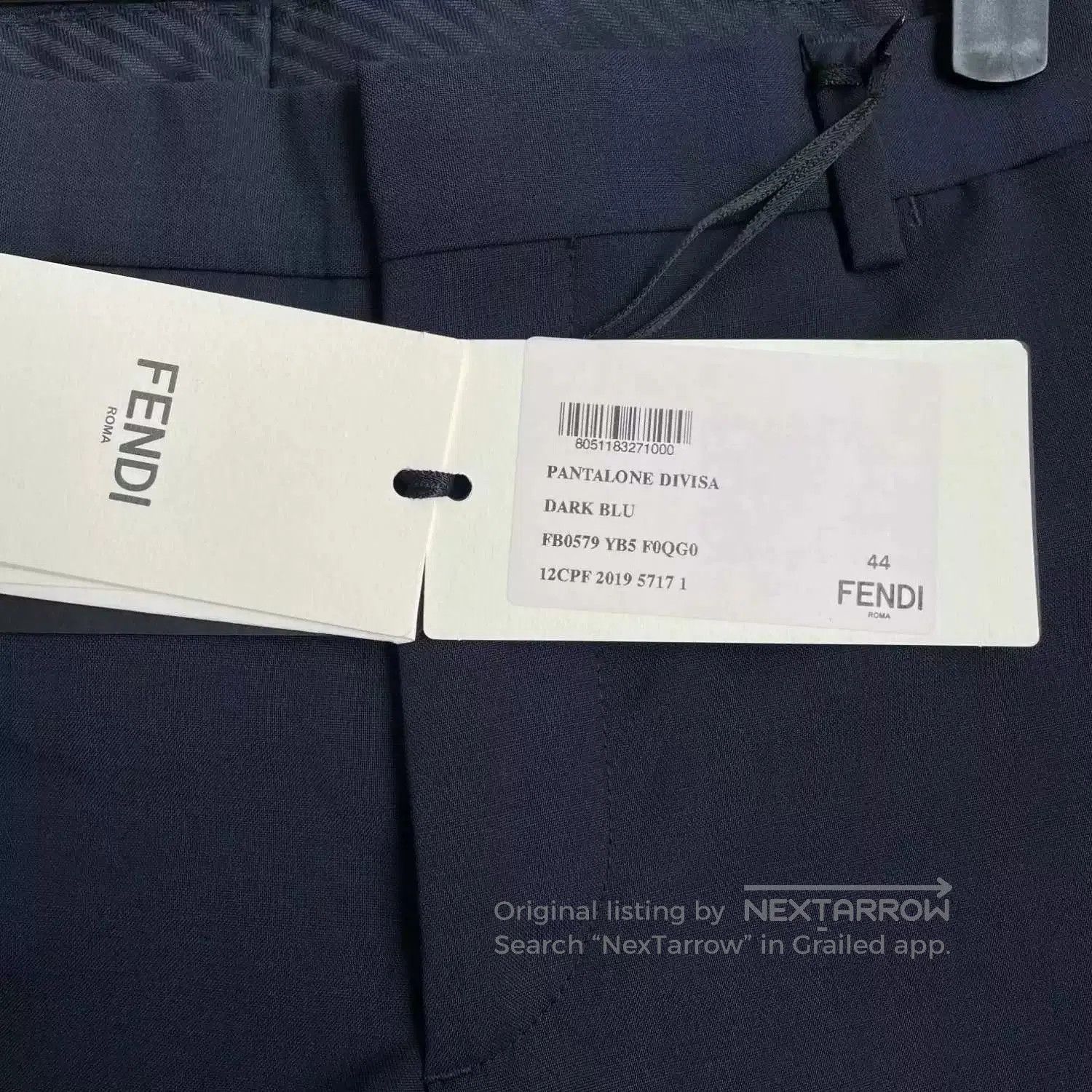 Fendi black wool trousers by Fendi, new condition. Size US 44 / EU 60 - 4 Thumbnail