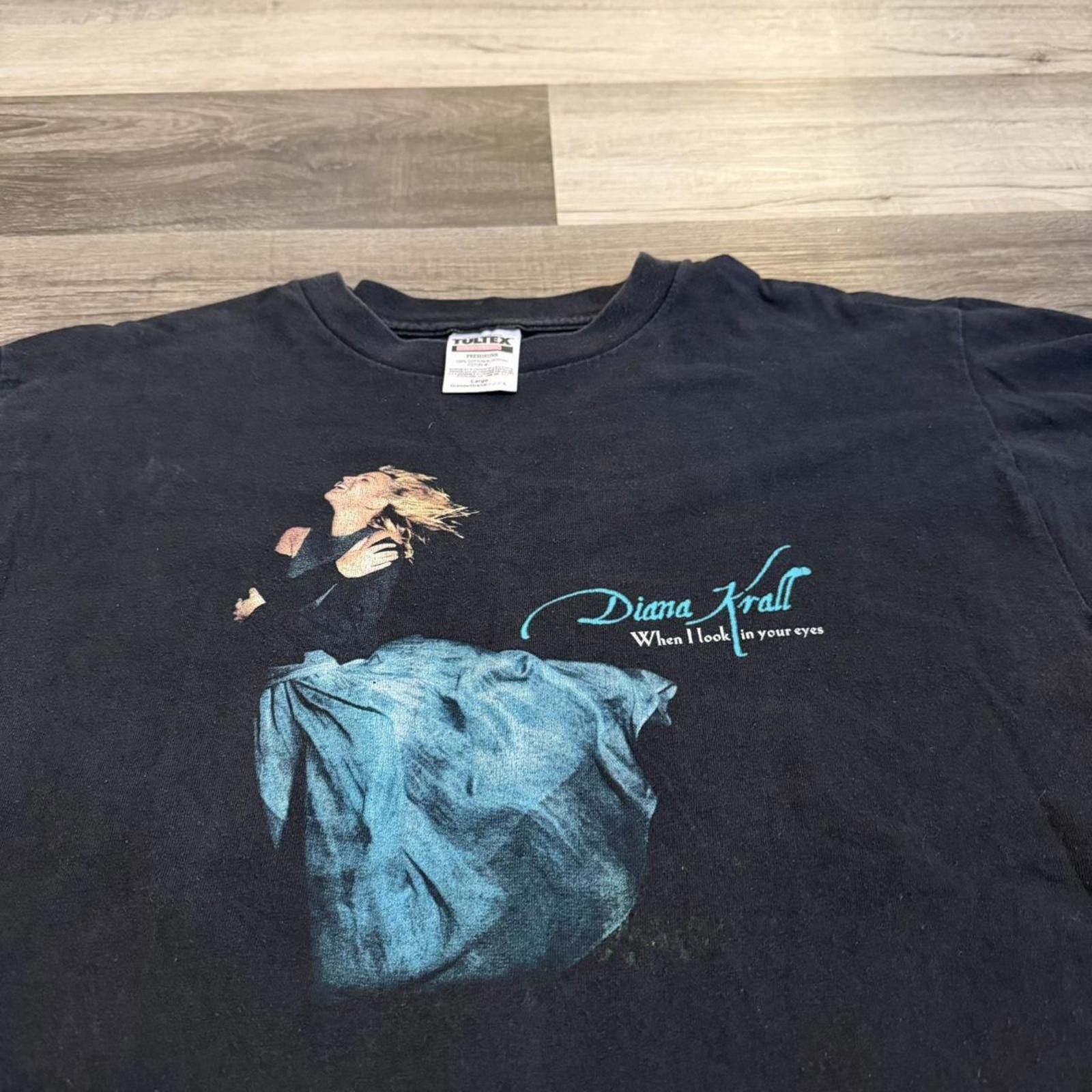 Tultex Vintage Diana Krall when I look in your eyes tour t shirt L Size US L / EU 52-54 / 3 - 2 Thumbnail