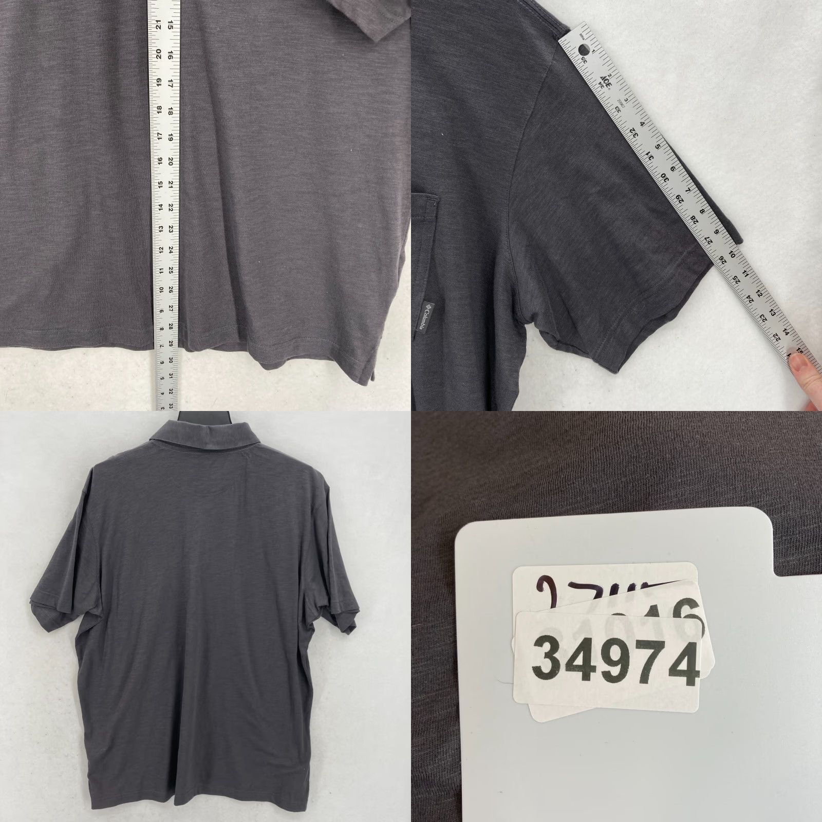 Vintage Columbia Lookout Point Polo Shirt Mens XL Gray Short Sleeve Hiking Fishing NWT Size US XL / EU 56 / 4 - 8 Thumbnail