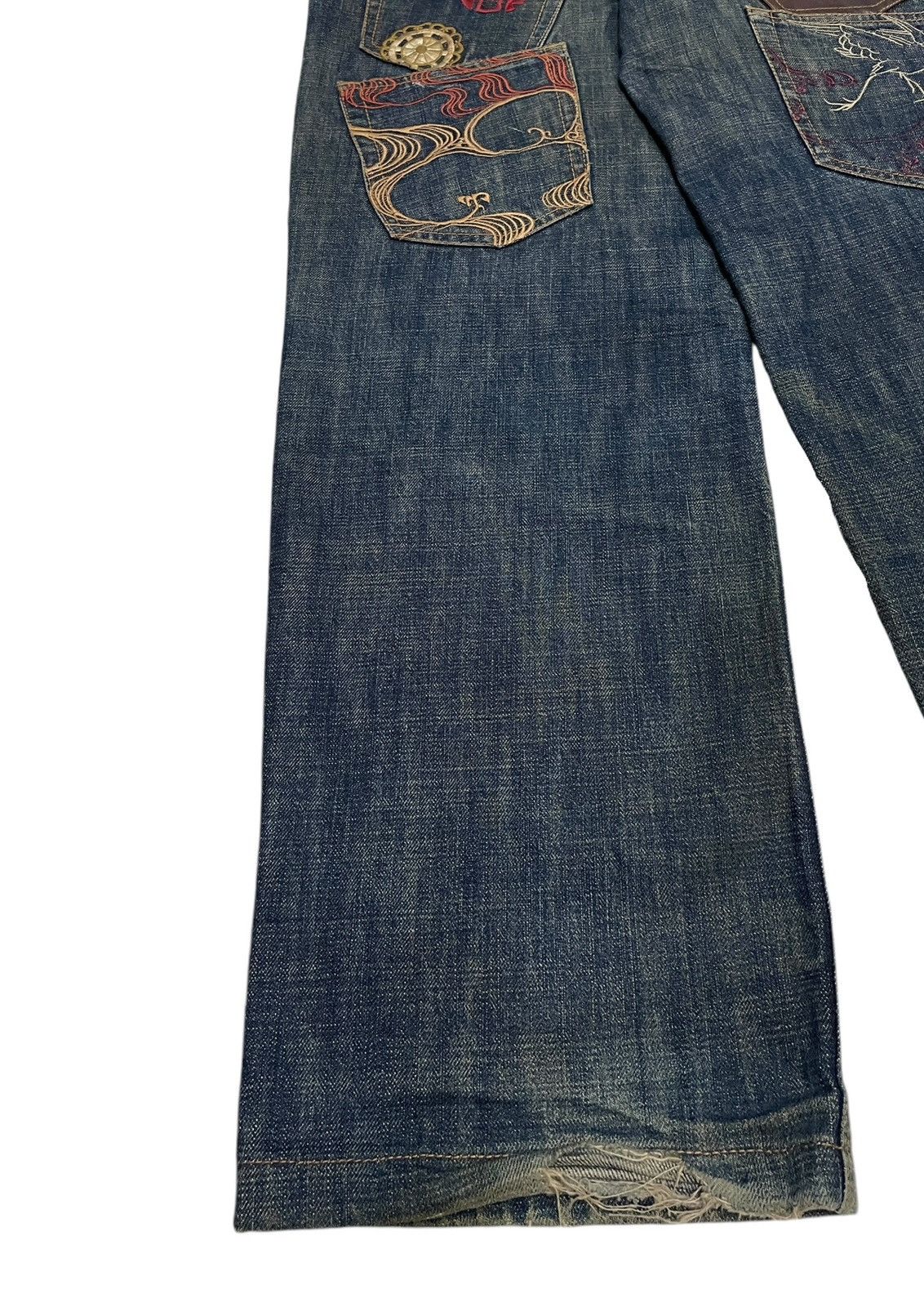 If Six Was Nine Vintage June Bergstrand Multi Pocket Sukajan Jeans 2000s Size US 36 / EU 52 - 5 Thumbnail
