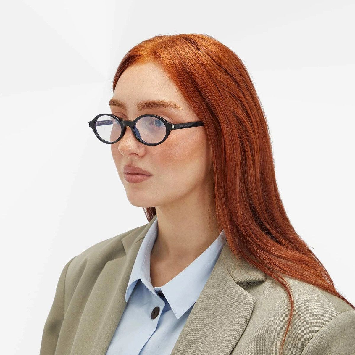 Saint Laurent Paris NEW Saint Laurent SL751 JEANNE OPT 001 Oval Women Eyeglasses Size ONE SIZE - 12 Thumbnail