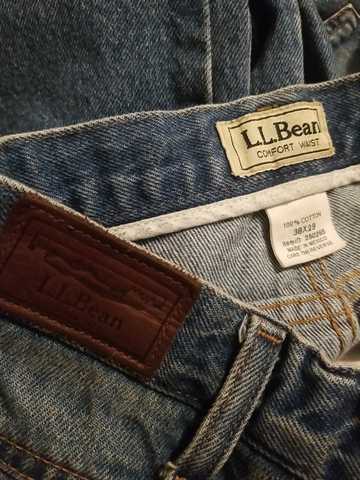 L.L. Bean LL Bean Men's Jeans 38 x 29 Adjustable Waist Cotton EUC Size US 38 / EU 54 - 3 Thumbnail