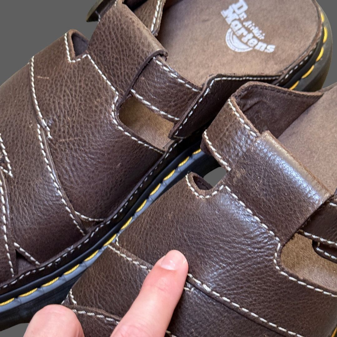 Dr. Martens Dr. Martens Maxxy Slide Brown AR Rogue Leather Sandal 11 Size US 11 / EU 44 - 4 Thumbnail