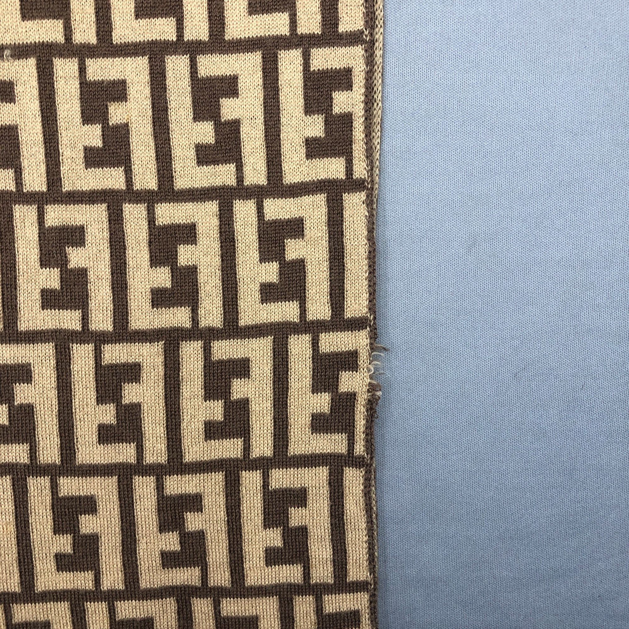 Fendi Vintage Fendi Scarf Muffler Wool FF Zucca Monogram Scarves Size ONE SIZE - 6 Thumbnail