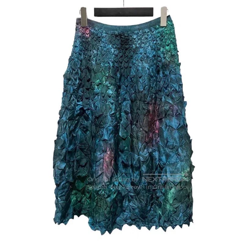 Issey Miyake Issey Miyake Deep Sea Aurora Tie-dye Silk Long Skirt Size 24" / US 00 / IT 34 - 4 Thumbnail