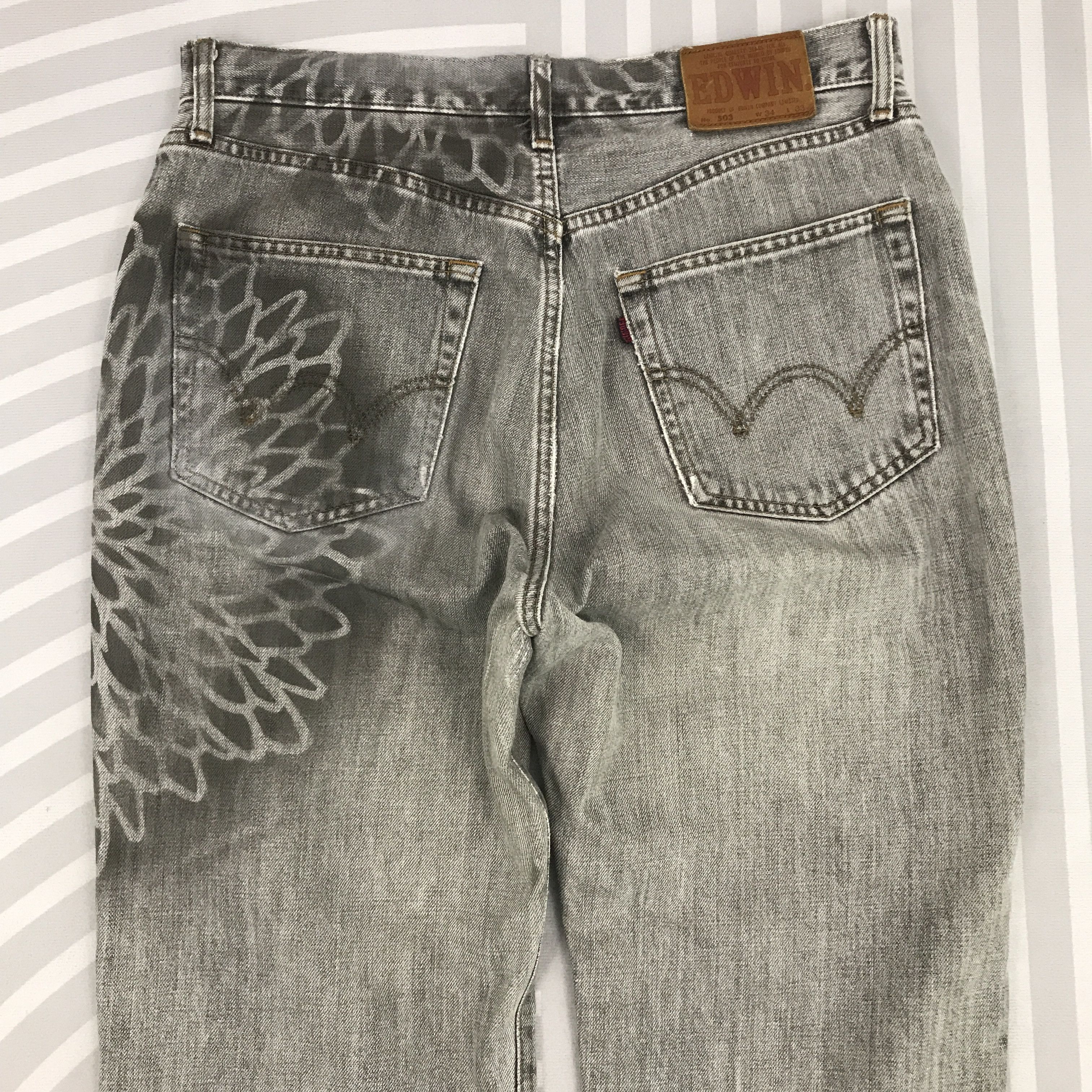 Edwin × Japanese Brand × Vintage Vintage Edwin 503 Regular Distressed Jeans Size US 32 / EU 48 - 6 Thumbnail