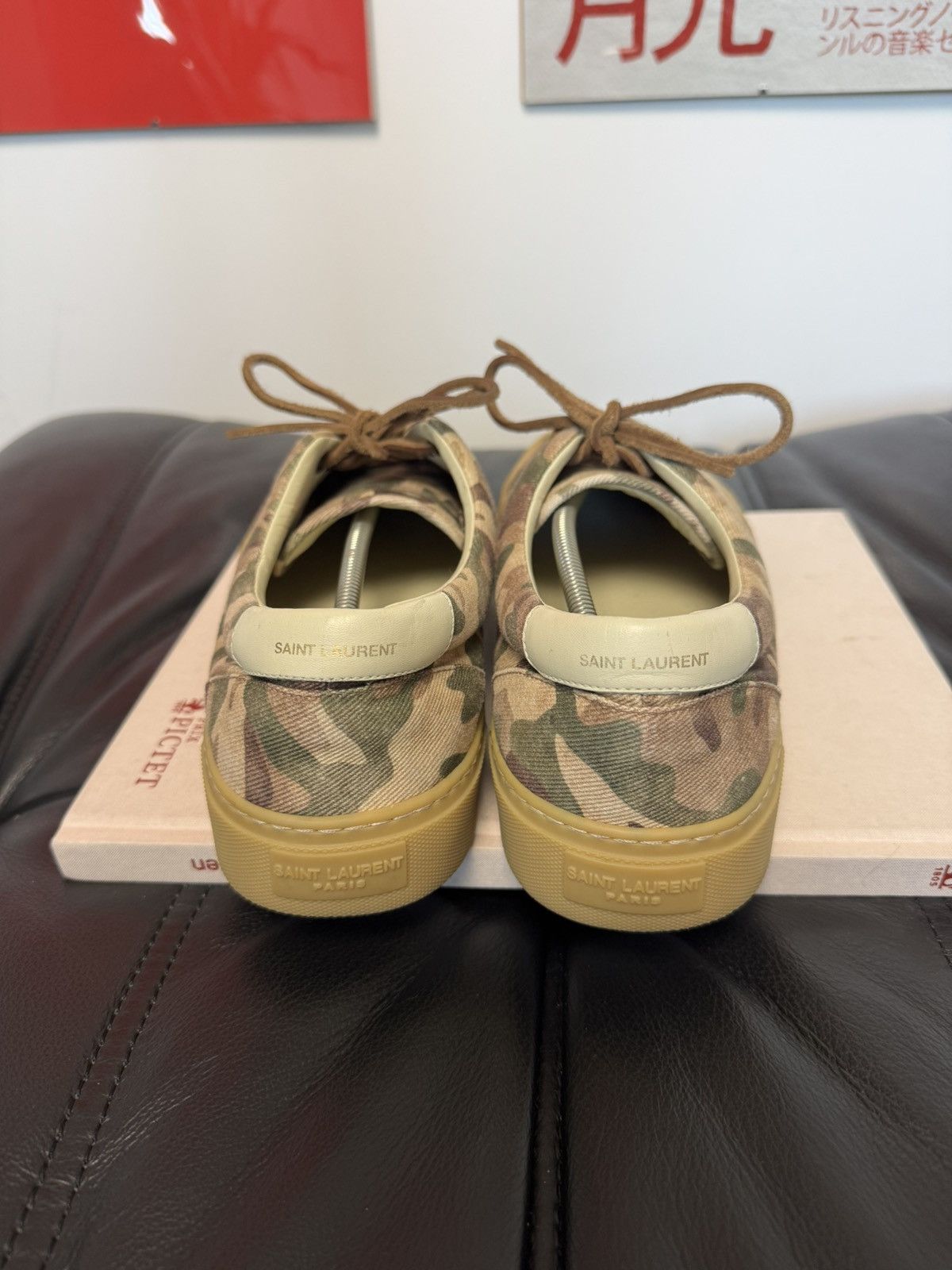 Saint Laurent Paris Saint Laurent Paris Camo Low Top Sneakers Hedi Slimane SLP Size US 12.5 / EU 45-46 - 4 Thumbnail