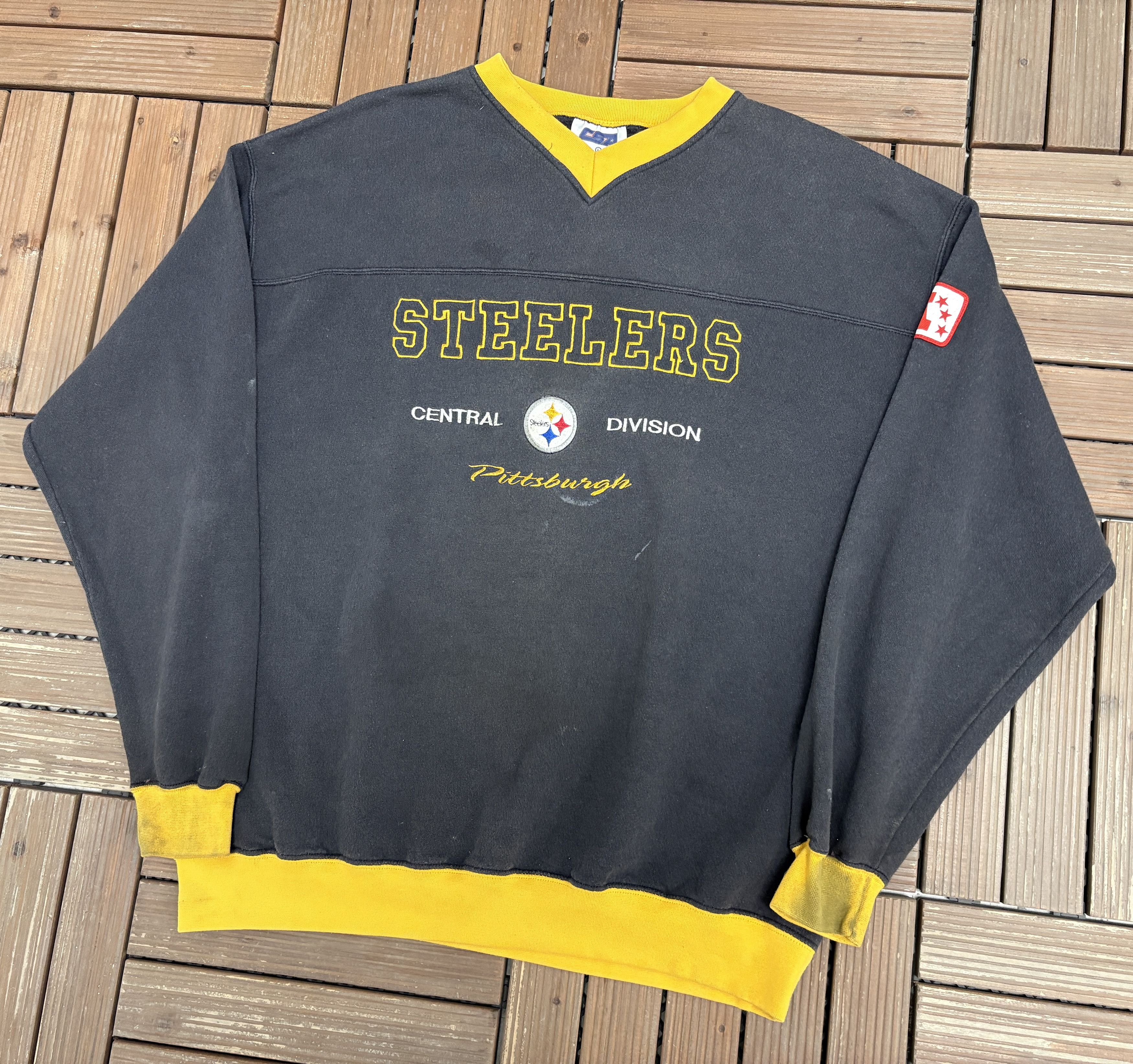 Vintage Pittsburgh Steelers Vintage Black Crewneck Sweater Size US L / EU 52-54 / 3 - 2 Thumbnail