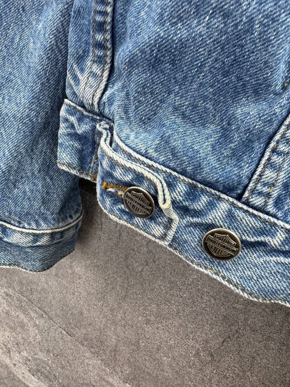 Vintage VINTAGE Harley Davidson Jacket Womens Jean Denim Blue 90s Size M / US 6-8 / IT 42-44 - 15 Thumbnail
