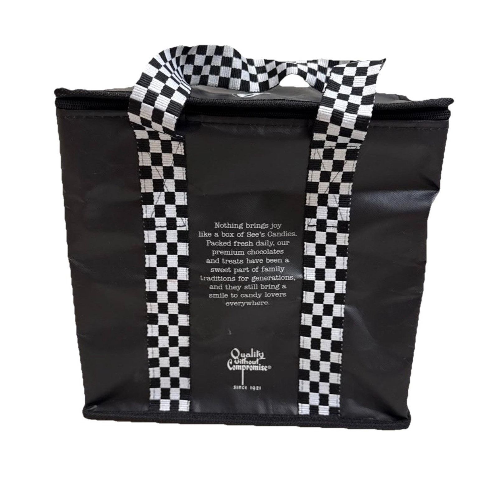 Other See’s Candy Black Soft Sided Reusable Cooler Zippered Bag Size ONE SIZE - 6 Thumbnail
