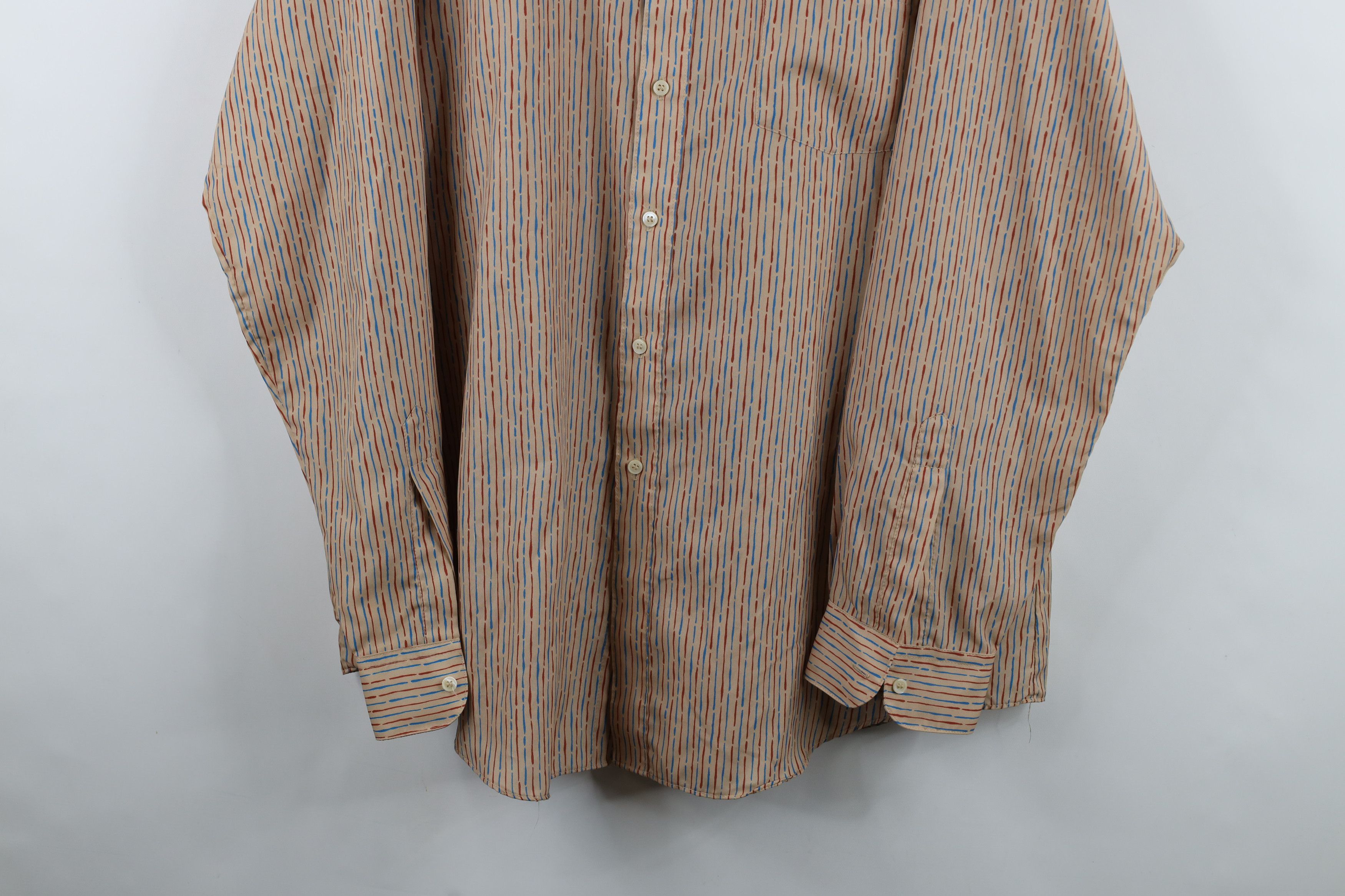 Vintage Vintage 70s Streetwear Knit Collared Button Shirt Polyester Size US XL / EU 56 / 4 - 3 Thumbnail