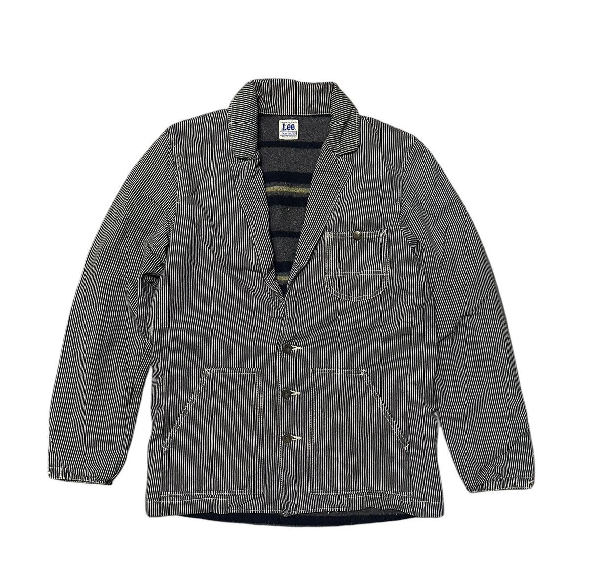 Lee Lee shawl collar hickory blanket denim jacket Size US S / EU 44-46 / 1 - 1 Thumbnail