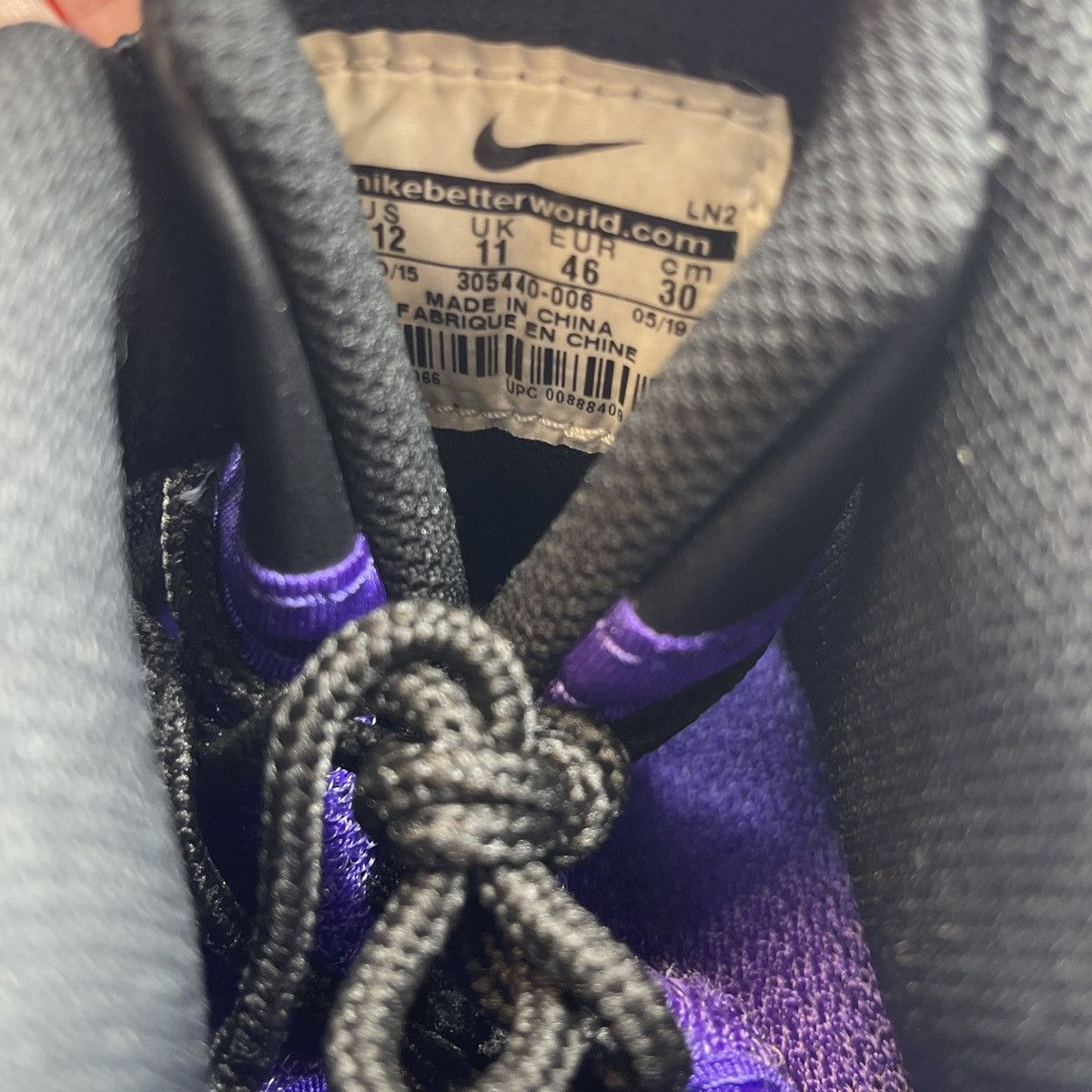 Nike Air max 2 black purple Size US 12 / EU 45 - 8 Thumbnail