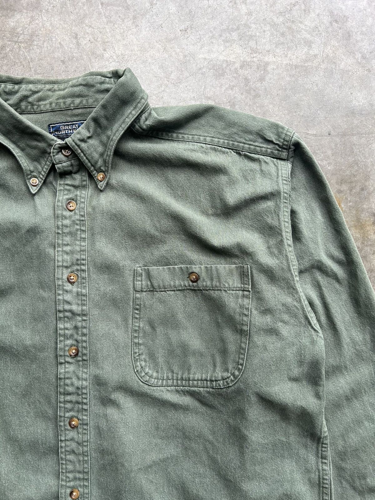 Great Northwest × Vintage Vintage 90s Green Denim Button Up Size US XL / EU 56 / 4 - 2 Thumbnail