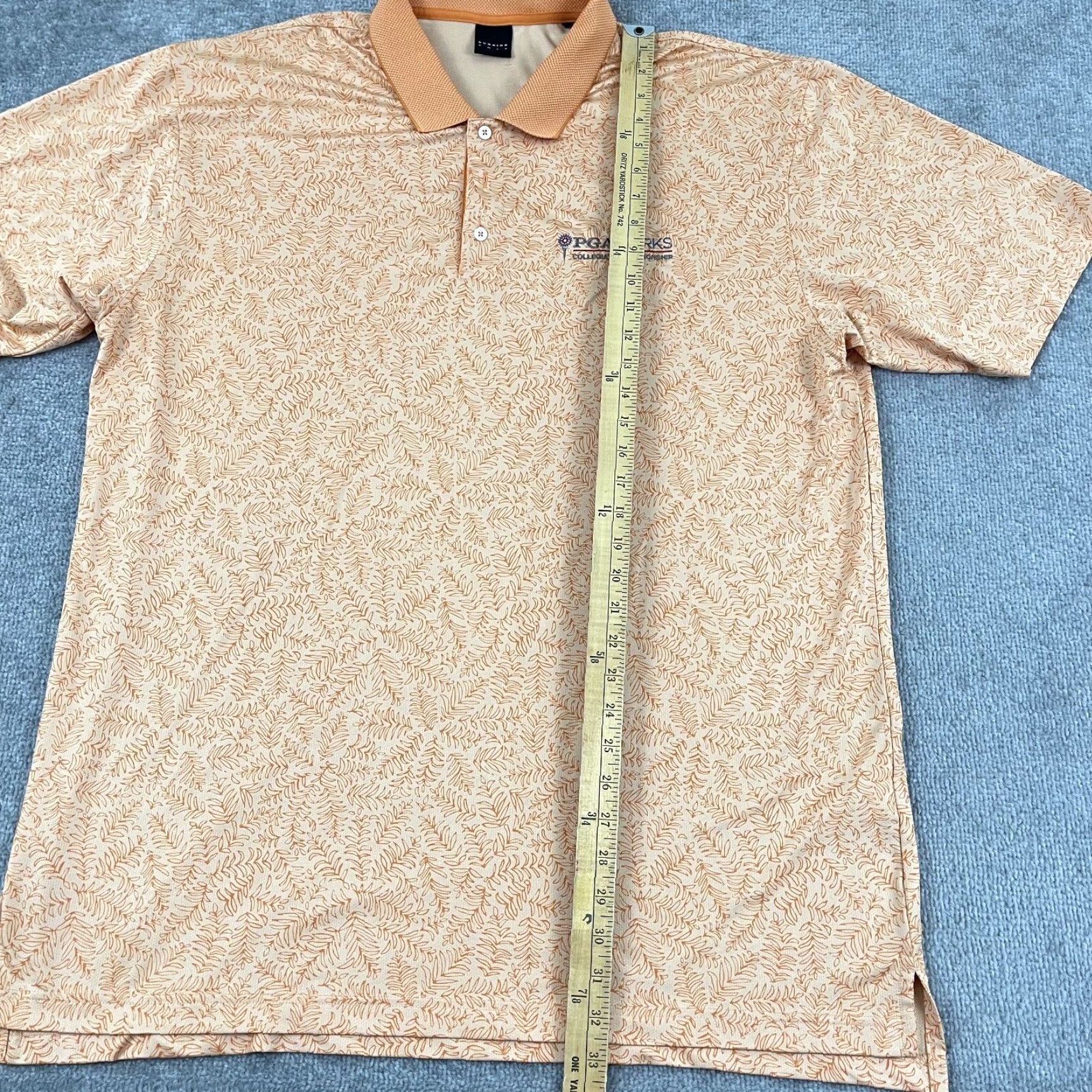 Vintage PGA WORKS Collegiate Championship Polo Shirt Mens 2XL Orange Floral Dunning Golf Size US XXL / EU 58 / 5 - 5 Thumbnail