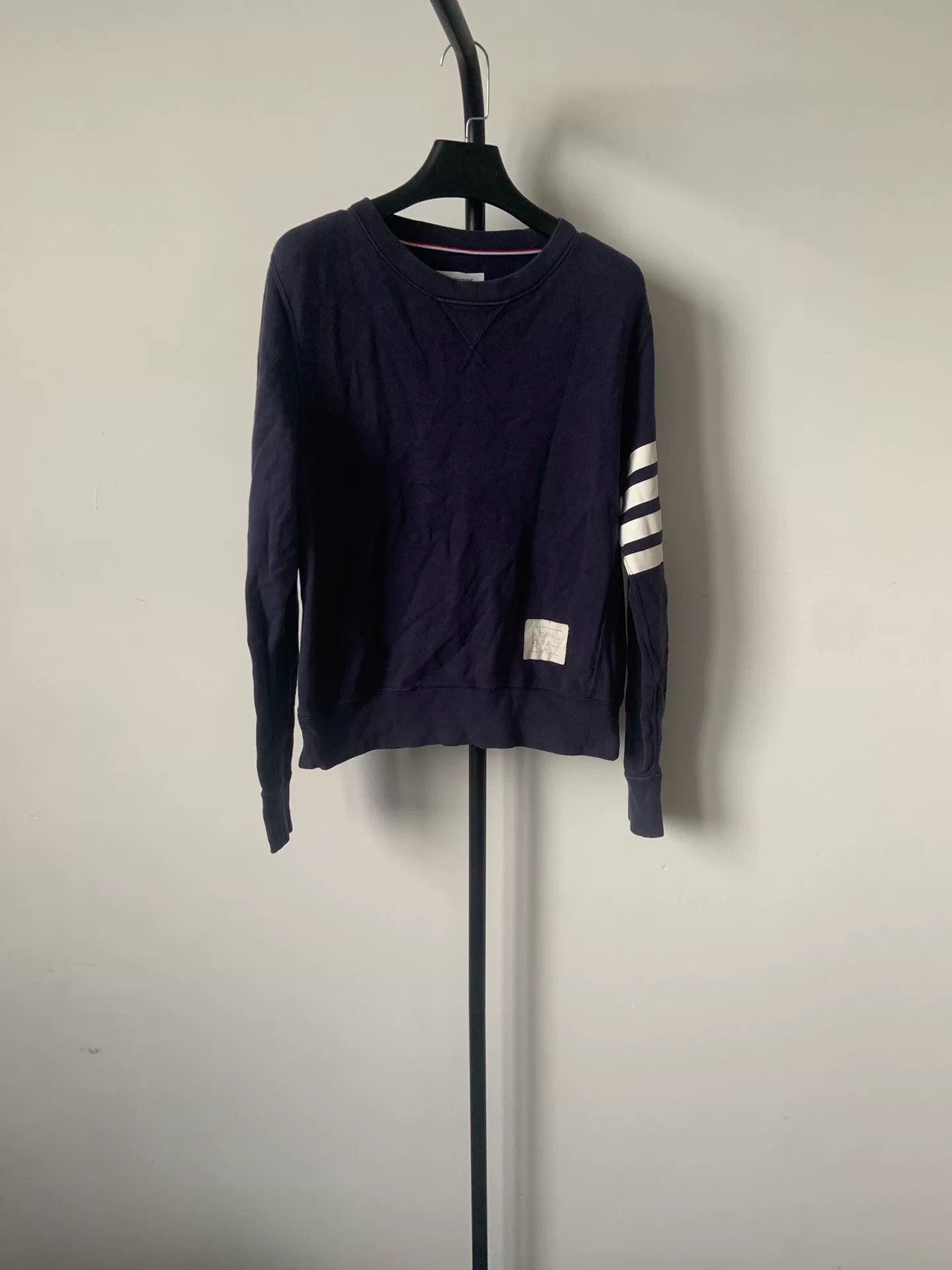 thom browne classic navy sweatshirt for men
