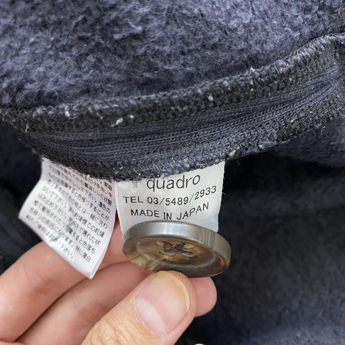 Japanese Brand QUADRO Japanese Brand Sherpa Inside Button Up Hooded Coat Size US S / EU 44-46 / 1 - 6 Thumbnail