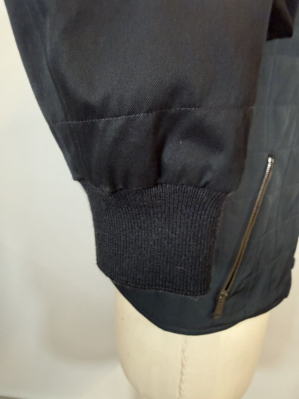 Yves Saint Laurent YSL Quilted Hybrid Bomber Jacket - Slate/Black - Size 54 Size US L / EU 52-54 / 3 - 11 Thumbnail