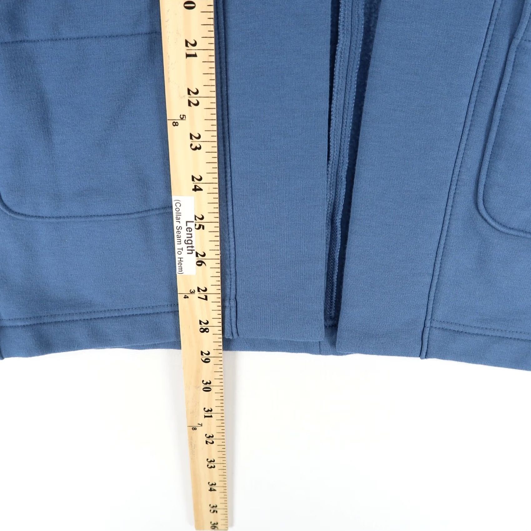 Vintage Free Fly Cardigan Shirt Womens Small Blue Fleece Open Front Pockets Bamboo Polyester Vicuna Fall Winter Spring Size S / US 4 / IT 40 - 4 Thumbnail