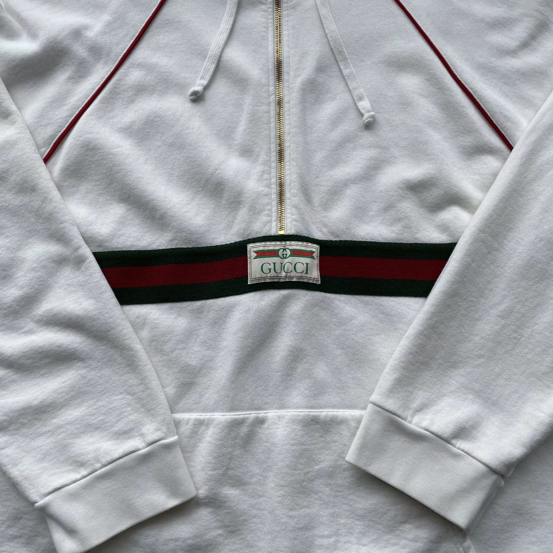 Gucci Gucci Web White Stripe Sweatshirt XXL 99 New Rare Size US XXL / EU 58 / 5 - 4 Thumbnail