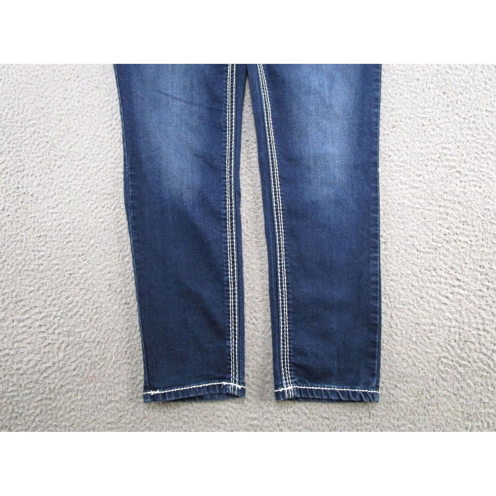 Vintage Maurices Dark Wash Stretch Denim Skinny Jeans Womens Size L Short Low Rise Blue 5-Pocket Design Skinny Jeans Women’s Maurices Shirts Hats Etc? Size 36" / US 14 / IT 50 - 2 Thumbnail