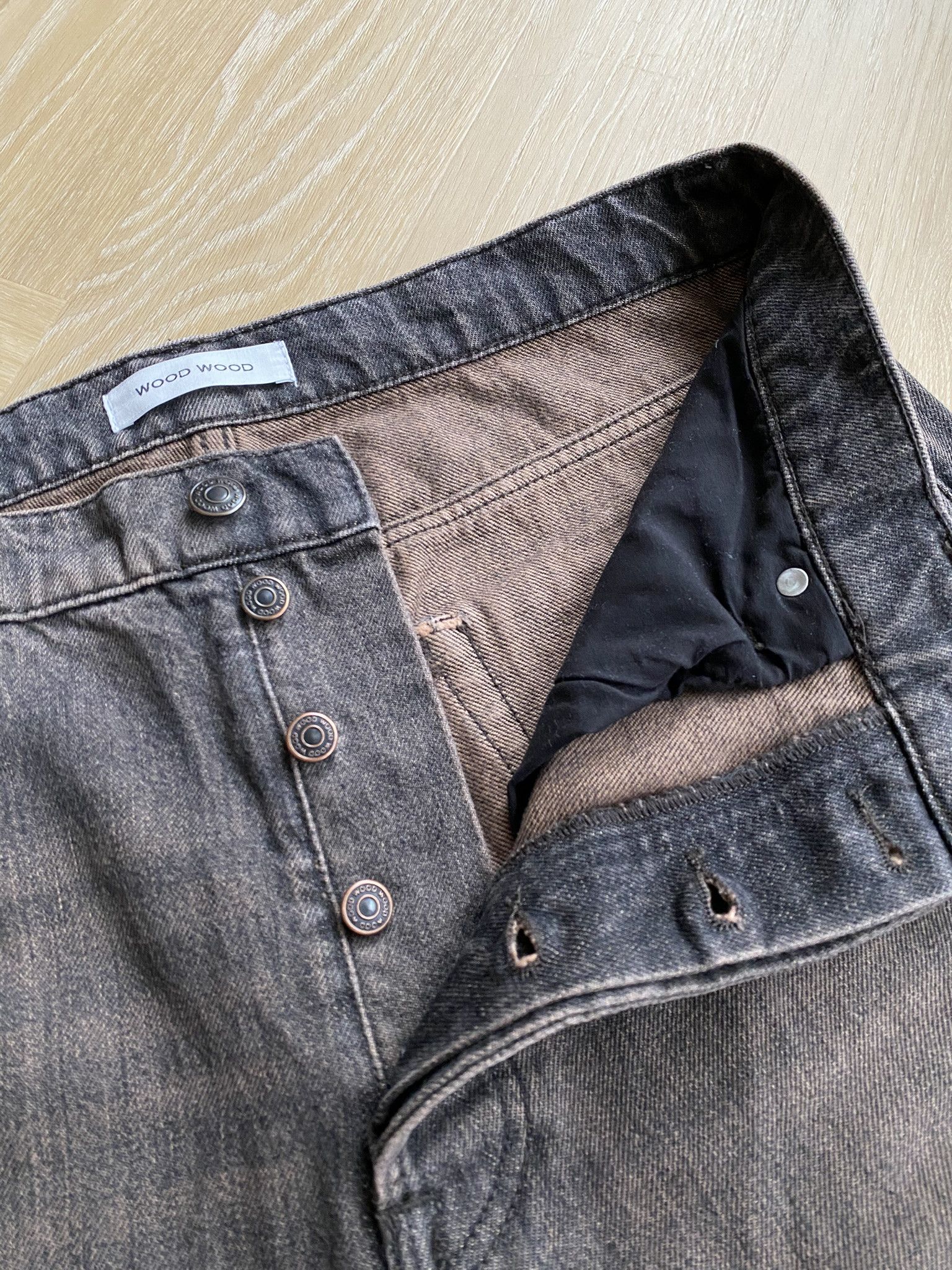 Wood Wood 31/32 - Al Straight Leg - Burnt Orange Wash Size US 31 - 7 Thumbnail