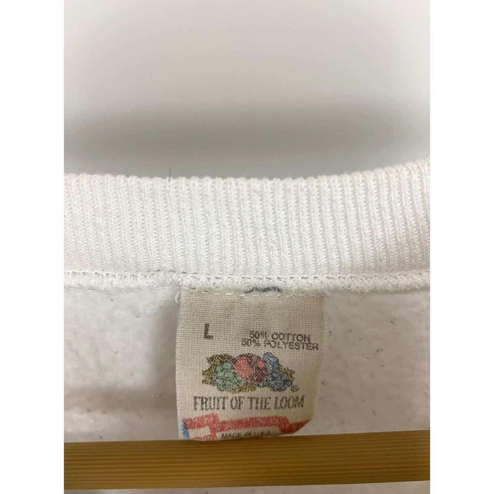 Fruit Of The Loom VTG George Jones Country Music Big Face Portrait Raglan Crewneck Sweatshirt L Mens White/Cream Crewneck Raglan Swing 90s Fan Gift Size US L / EU 52-54 / 3 - 4 Thumbnail