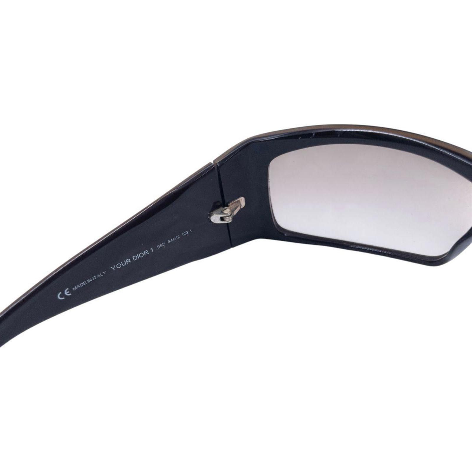 Dior Vintage 2000s Dior Embossed Shield Sunglasses Size ONE SIZE - 6 Thumbnail