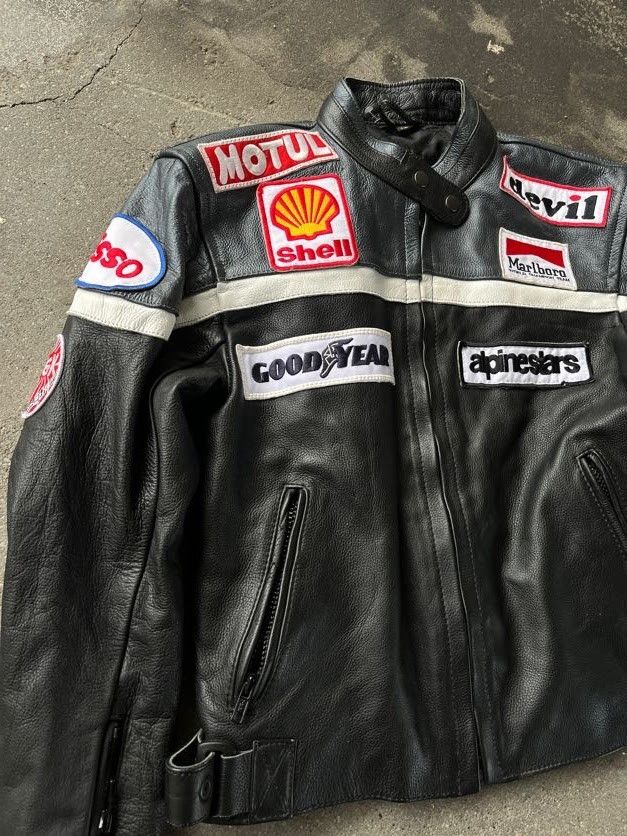 Other Heavy leather motorcycle racing jacket Alpinestars Marlboro Size US S / EU 44-46 / 1 - 2 Thumbnail