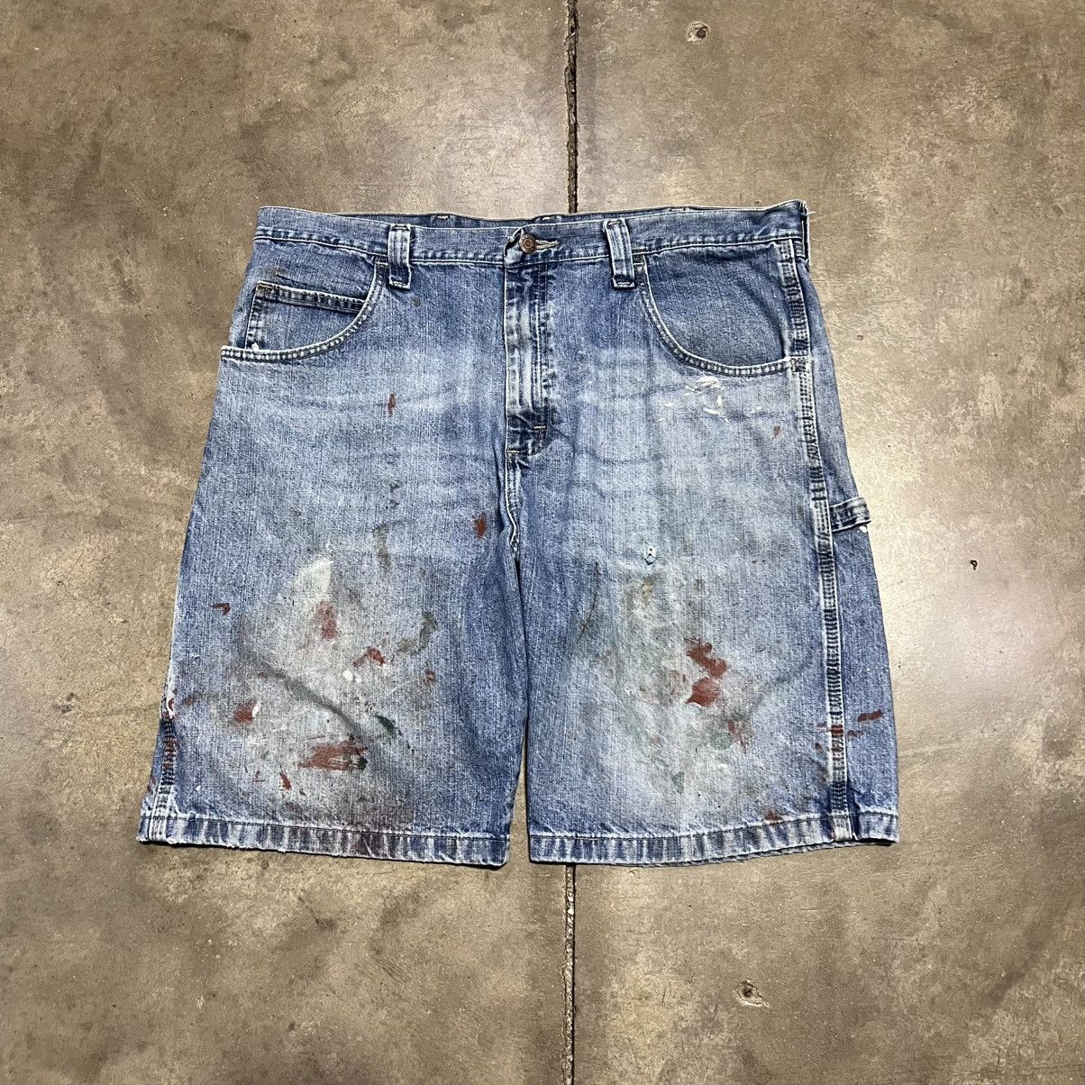 Vintage × Wrangler Vintage Y2K Wrangler Denim Carpenter Shorts Baggy Skater Size US 38 / EU 54 - 4 Thumbnail