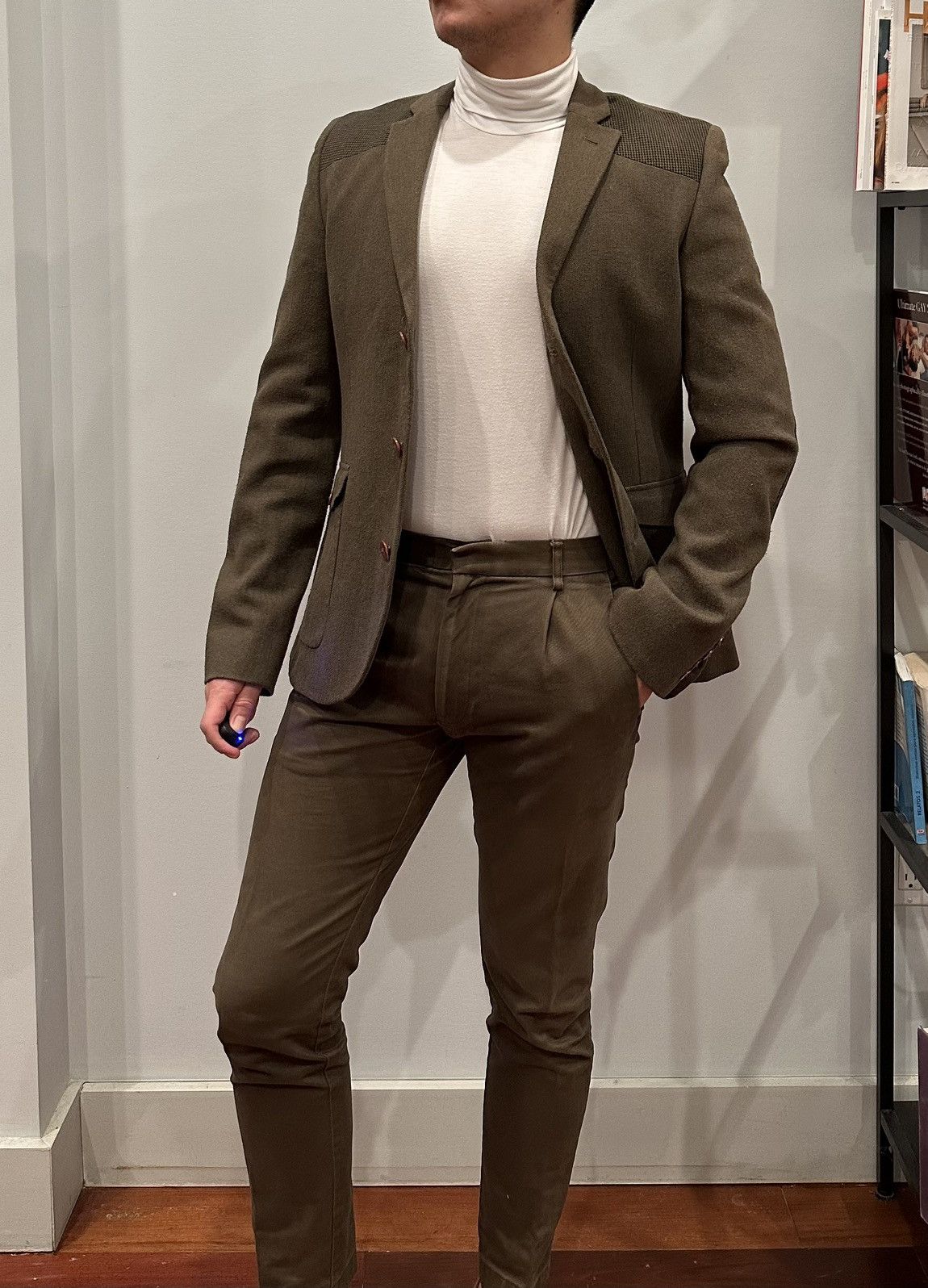 Topman 3 Button Wool & Cotton Suit Size 38R - 5 Thumbnail