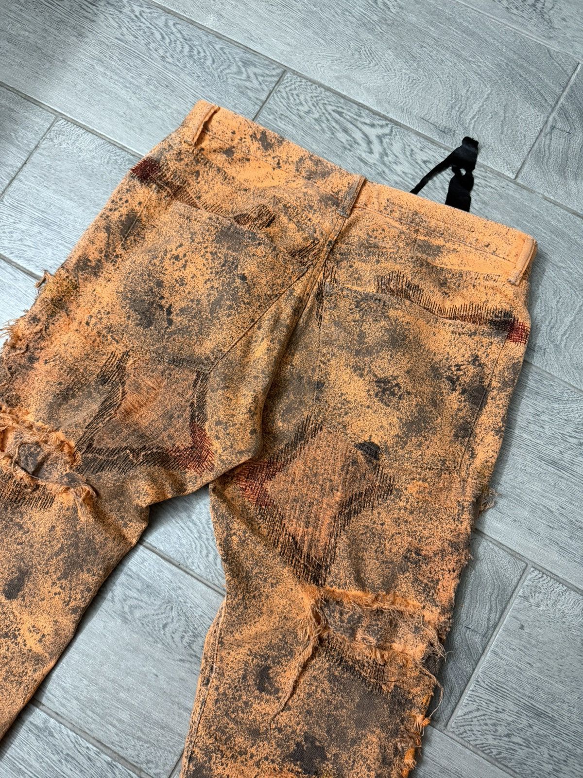 Vlone Vlone Black Scab Runway Denim 1 of 1 Size US 32 / EU 48 - 2 Thumbnail
