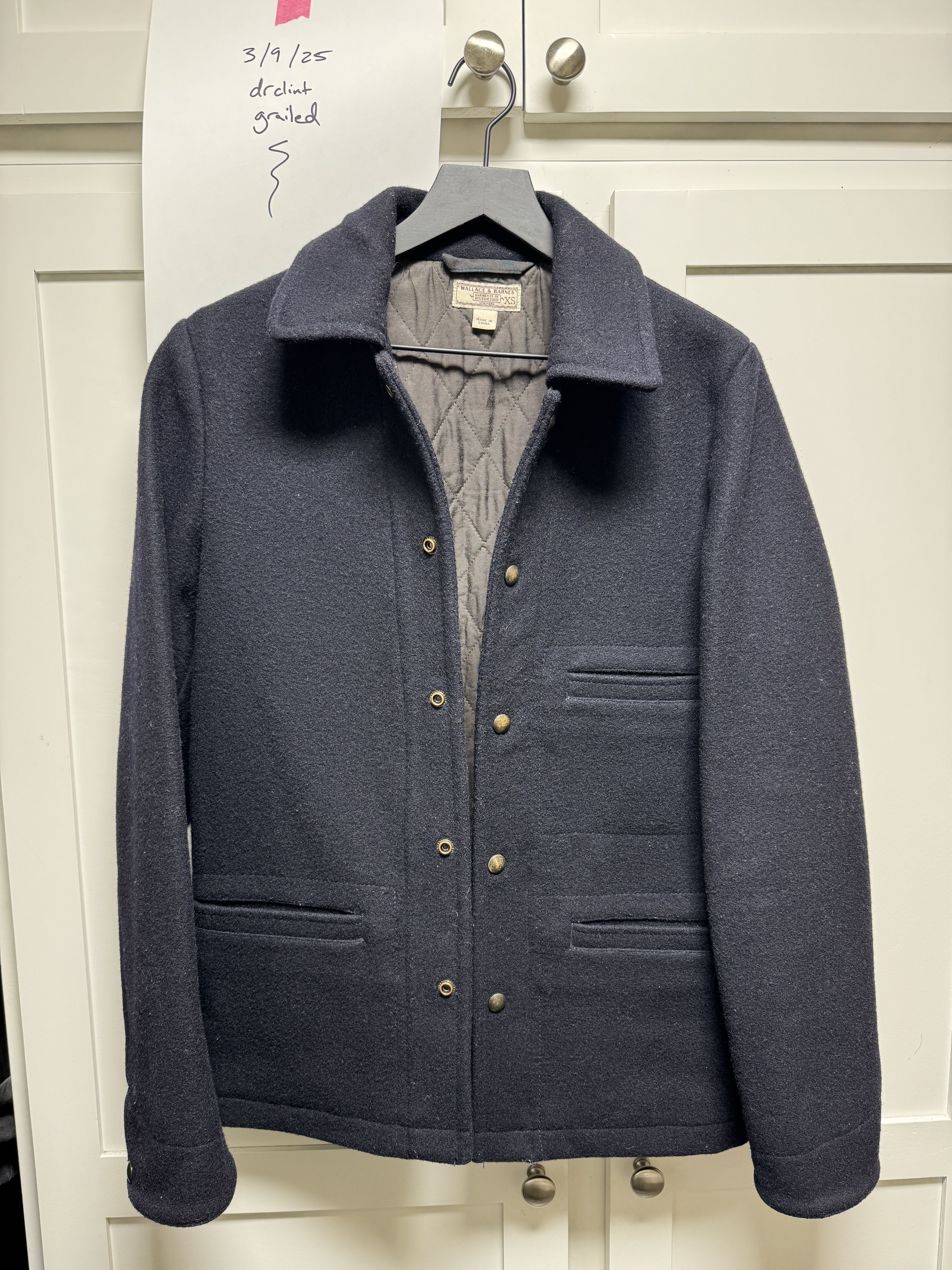 Wallace & Barnes / J.Crew Thinsulate Peacoat in Navy size XS