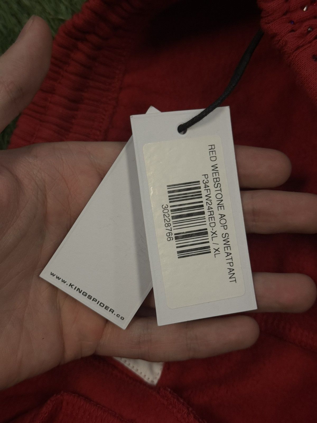 Sp5der Sp5der Worldwide VVS Red Stone Crystal Sweatpants XL (NEW) Size US 34 / EU 50 - 8 Thumbnail