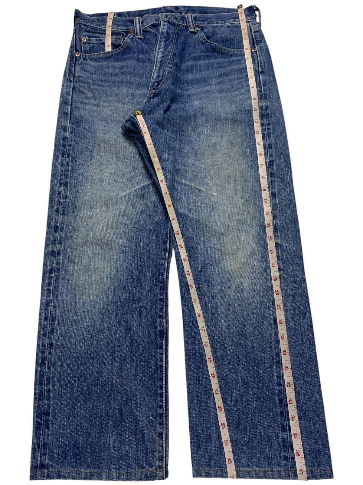 Japanese Brand × Post Overalls Vintage Japanese Post Overalls Selvedge Bartacks Loose Jeans Size US 31 - 14 Thumbnail