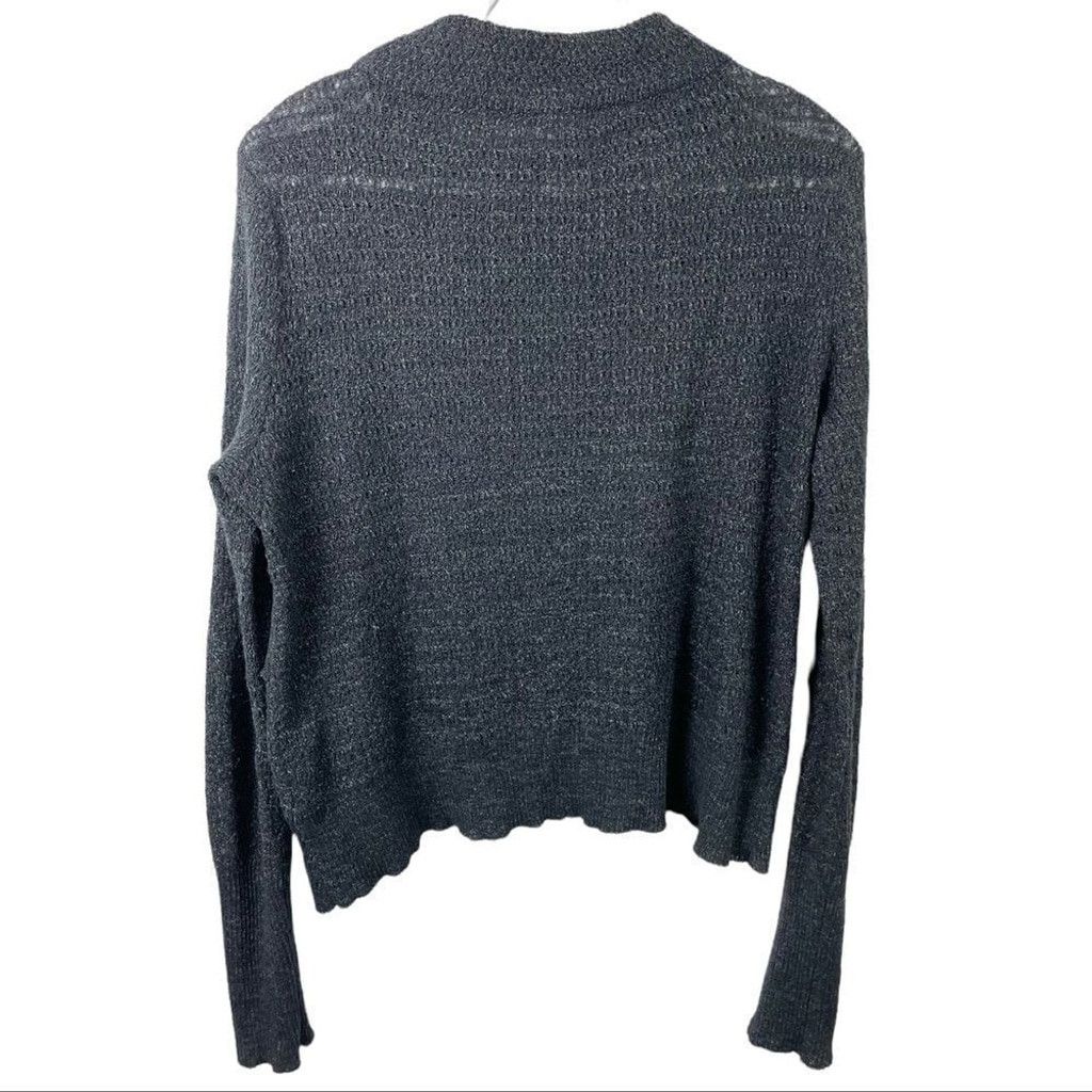Free People FREE People Mock Neck Linen Blend Boho Wrap Sweater Size XS Size XS / US 0-2 / IT 36-38 - 3 Thumbnail