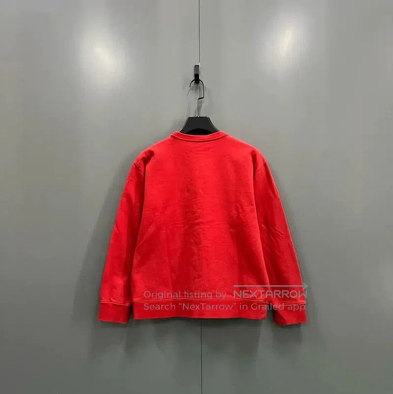 Kenzo KENZO Red Cotton Logo Long Sleeve Sweatshirt . Size XL / US 12-14 / IT 48-50 - 3 Thumbnail