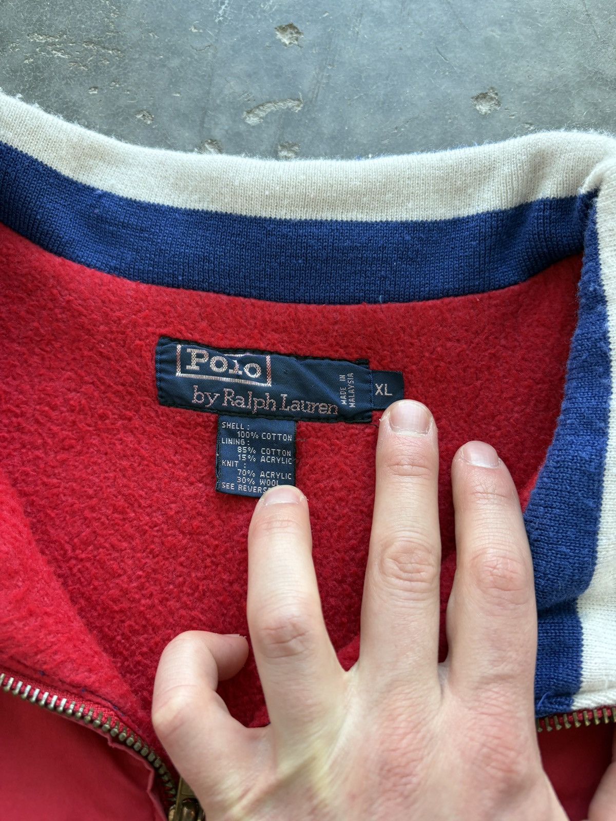 Polo Ralph Lauren Vintage 90s Polo Ralph Lauren Fleece Lined Bomber Jacket Size US XL / EU 56 / 4 - 4 Thumbnail