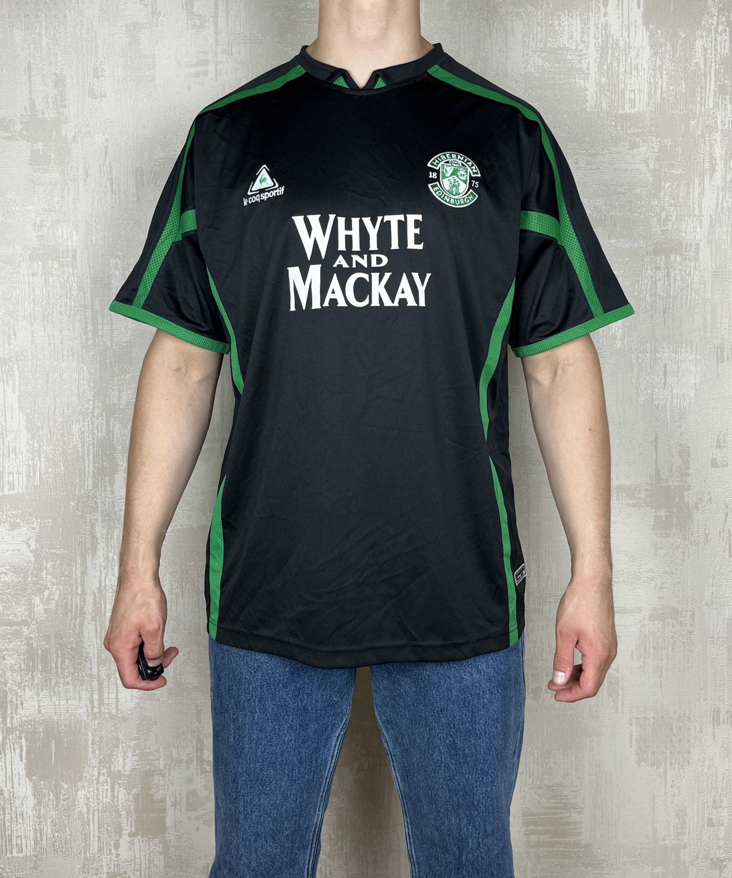 Le Coq Sportif Hibernian 2005 - 2006 Away Football Shirt Soccer Jersey Size US XXL / EU 58 / 5 - 1 Thumbnail