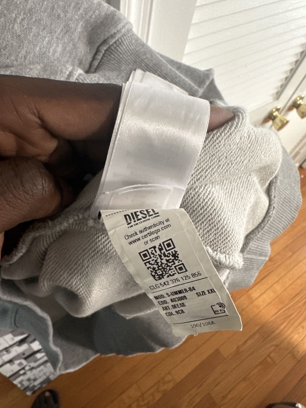 Diesel Grey Diesel INUTILITY Hoodie Size US XXL / EU 58 / 5 - 7 Thumbnail