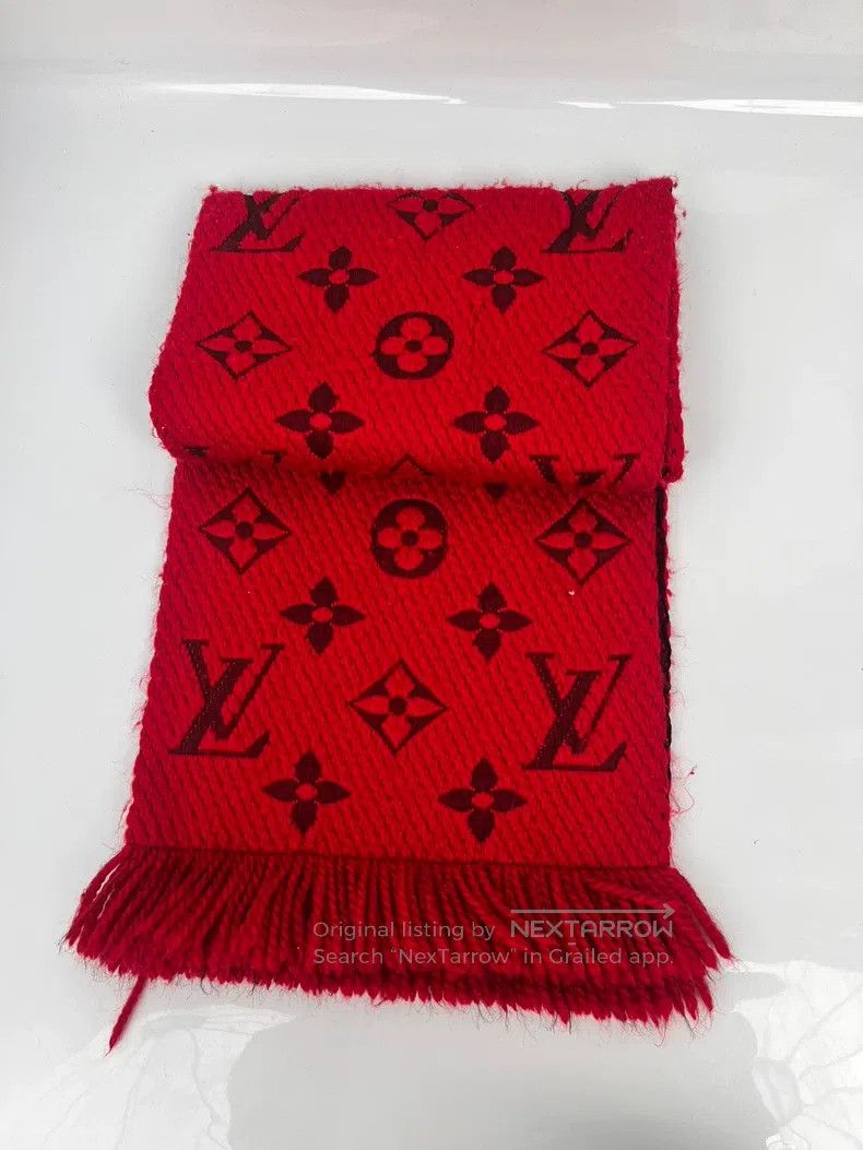 Louis Vuitton Louis Vuitton Red Scarf Size ONE SIZE - 2 Thumbnail