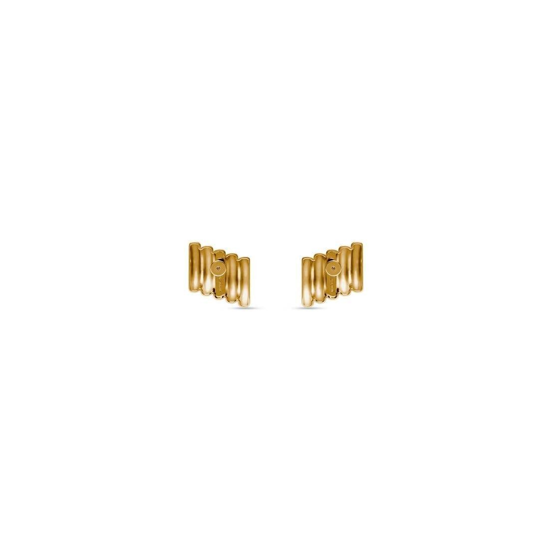 Balenciaga o1bcso1str1125 Size: OS / Rib XS Earrings in Gold Size ONE SIZE - 2 Thumbnail