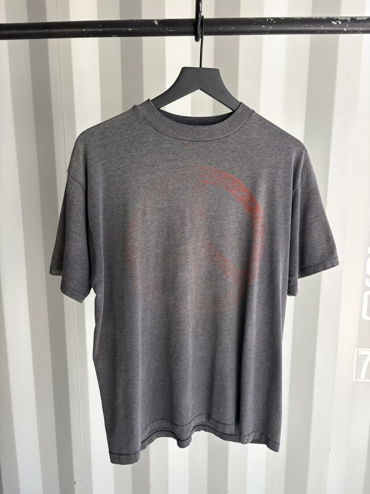 Vintage Peace Sign Shirt Faded Thrashed Grunge Band Boxy