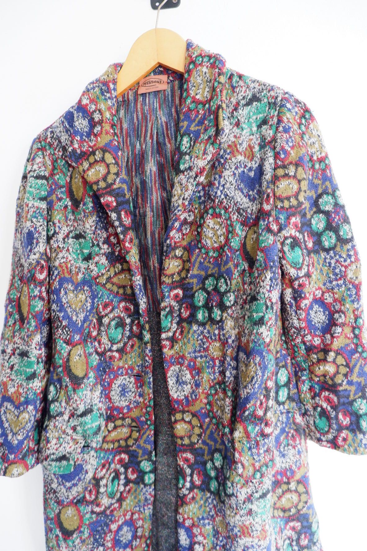Missoni Vintage MISSONI Robe Wool Knit Coat Jacket Size M / US 6-8 / IT 42-44 - 3 Thumbnail