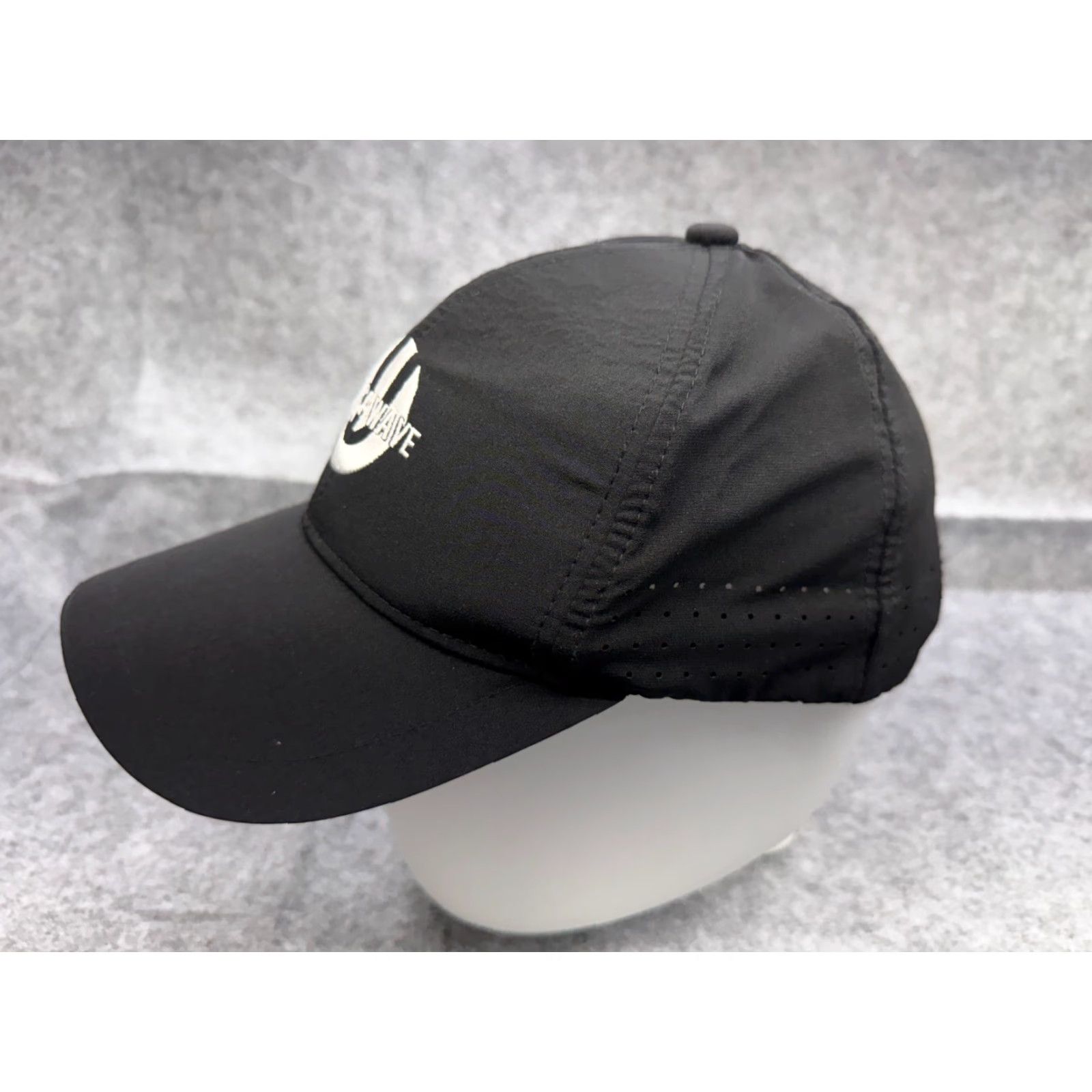 Vintage Quaticawave Hat Cap Strap Back Adult One Size Black Polyester Vented Running Adjustable Baseball Cap Mens Beig e? Size ONE SIZE - 3 Thumbnail